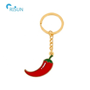 Émail doux personnalisé mignon légume épicé rouge piment Llaveros porte-clés porte-clés personnalisé poivre piment porte-clés - Product Image 5