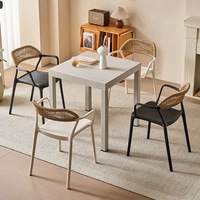 Fabricant Chaise de salle à manger balcon en plastique confortable et populaire de style rotin pour les loisirs modernes