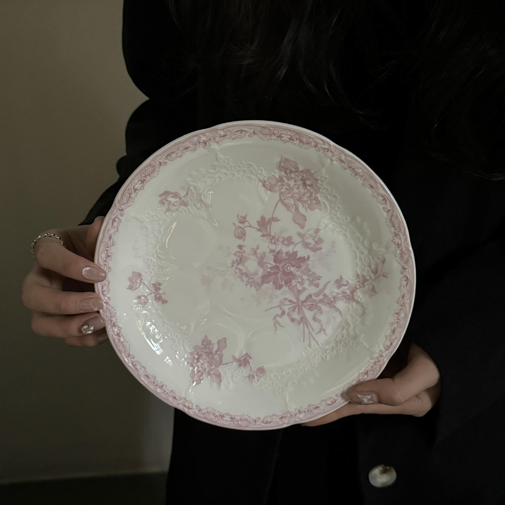 Pink Flower plate, 6-inch 15.5*2