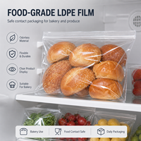 Fabrikant van doorzichtige, voedselveilige, hersluitbare verpakkingen voor fruit, groenten en brood, met ritssluiting, aangepaste logo's, LDPE ziplock zakken