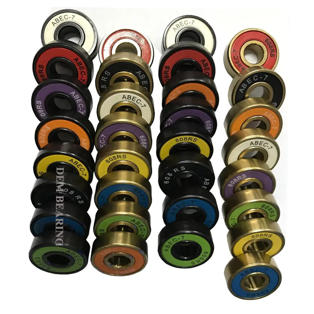 Tungsten High Speed Skate Bearings 608 Professional Oil 608rs Skateboard Bearings logo custom