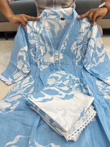 Unity Luxure Premium Cotton Floral Printed Kurta Set with <b>Pant</b> Soft Breathable Fabric Elegant Daily & Festive Wear - Product Image 4