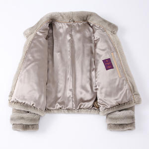 Зимняя Роскошная Толстая теплая шуба Jancoco из натурального меха норки Укороченная шуба из меха норки для женщин - Product Image 3