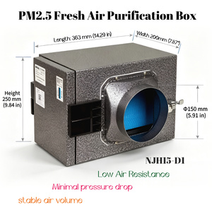 กล่องกรองอากาศบริสุทธิ์ PM2.5 พร้อมแผ่นกรอง HEPA 250 ลบ.ม./ชม. แบบติดตั้งบนท่อสำหรับระบบระบายอากาศ HRV - Product Image 3