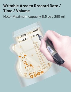 Custom Printed Hot Brand BPA-free Self-stand up <strong>Pouch</strong> Pre Sterilized Breast <strong>Milk</strong> Storage Bags 120ml 220ml Aseptic Bag - Product Image 2