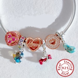 จี้ห้อยเครื่องประดับ DIY ของแท้ <span class=keywords><strong>Pando</strong></span> Charms Pan อุปกรณ์เสริม DIY Dora จี้เงินแท้สำหรับทำเครื่องประดับ - Product Image 3