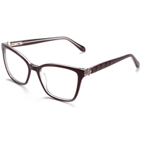Elan Optical YB8506 Nouvelle Arrivée Monture de Lunettes Classique Oeil de Chat pour Femme, Monture Complète en Acétate avec Métal, Livraison Rapide