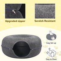 Tunnel pour chat en feutre durable, respirant, pliable, pour la maison