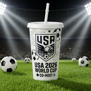 Vaso de Plástico Reutilizable con Logotipo Personalizado para la Copa <span class=keywords><strong>Mundial</strong></span> de Fútbol, 710 ml, Gran Capacidad, con Pajita, para <span class=keywords><strong>Todos</strong></span> <span class=keywords><strong>los</strong></span> Fanáticos <span class=keywords><strong>del</strong></span> Fútbol - Product Image 2