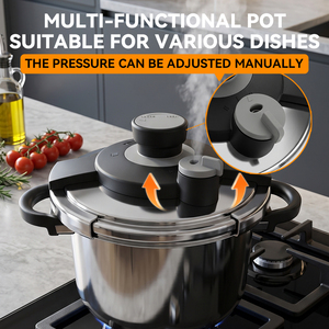 Casserole de cuisine en acier inoxydable pour cuisinière à gaz et à induction, cuisson rapide, anti-explosion, autocuiseur - Product Image 3