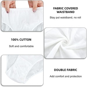 Ropa Interior <span class=keywords><strong>Desechable</strong></span> de Algodón Puro para Mujer, Bragas Desechables para Hospital, Posparto, Protección Corporal e Higiene - Product Image 4