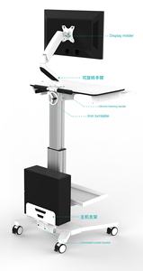 현대식 병원용 스틸 ABS 기구 트롤리 이동식 치과 진료 카트 (높이 조절 가능, 4개의 캐스터 포함) - Product Image 2