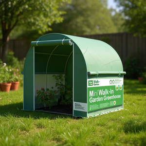 Mini serre de jardin 6x4 pieds, structure en aluminium, abri pour plantes d'extérieur en PVC - Product Image 2