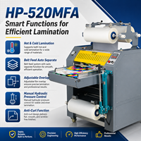 Machine à plastifier à chaud et à froid semi-automatique hydraulique HP-520MFA, plastifieuse à film thermique, certification CE pour l'impression sur bois