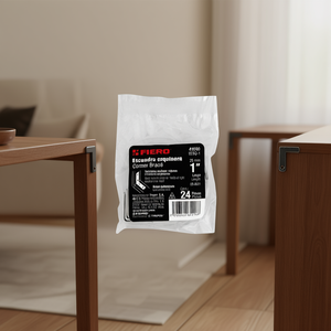 Protections d'angle en acier galvanisé Fiero EESQ-1, longueur 1 pouce, protections de bord résistantes aux chocs pour meubles et murs, paquet de 24 - Product Image 2