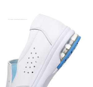 Zapatos de Enfermera Blancos de Cuero con Plataforma y Amortiguación de Aire, Antideslizantes y Cómodos para Mujer, Venta al Por Mayor - Product Image 6