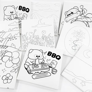 Tablero de escritura de tiza de madera plegable soporte de mesa de dibujo de madera lienzo plegable en blanco Mini caballete de arte para niños - Product Image 6