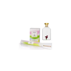 Diffusore di Fragranze in Vetro Ichendorf Milano con Foglia Decorativa e Tappo Dorato - Product Image 1