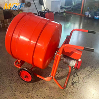 MHF Mini Bétonnière Polyvalente 350-400 Litres, Machine à Béton Portative à Pousser à la Main pour Projets DIY
