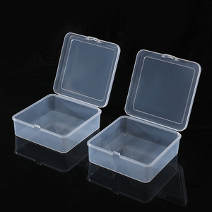 Transparent Pp Plastic <b>Box</b> 9.5Cm Square 3.5Cm High With Lid Storage Container For <b>Small</b> Items - Product Image 3