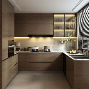 Ensemble d'armoires de cuisine en cuivre artisanal avec quincaillerie forgée à la main, finition patinée, édition de collection - Product Image 1