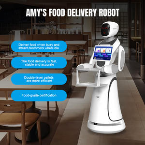 <span class=keywords><strong>Robot</strong></span> de livraison alimentaire autonome commercial avec navigation intelligente multi-plateaux pour restaurants, hôtels, cafés et services de traiteur - Product Image 5