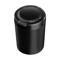 Cendrier de voiture portable avec lumière LED, couvercle à ouverture automatique, cendrier sans fumée, doublure intérieure en acier inoxydable pour porte-gobelet de voiture