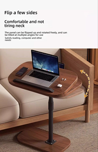 Tavolino <span class=keywords><strong>da</strong></span> Caffè Girevole Portatile dal <span class=keywords><strong>Design</strong></span> Moderno con MOQ Basso, con Vano Portaoggetti, Colore Noce, Altezza Regolabile per <span class=keywords><strong>Divano</strong></span> e Comodino - Product Image 4