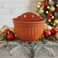 Chine Usine Fournisseur Orchidée Balcon En Plastique Durable Planteur Plante Auto-arrosage Pot De Fleur Pots Tenture Murale