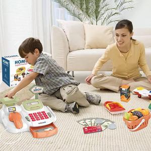 ชุดของเล่นแคชเชียร์ซูเปอร์มาร์เก็ตสำหรับเด็ก 36 ชิ้น ชุดเล่นบทบาทสมมติ ช้อปปิ้ง เกมคำนวณ พร้อมเครื่องสแกนและอุปกรณ์เสริม - Product Image 5