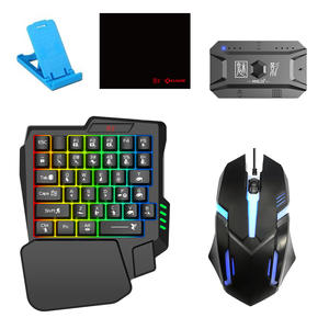 Vente chaude Single Mini Wireless RGB LED Gaming <span class=keywords><strong>Clavier</strong></span> et Souris Combo Interface USB <span class=keywords><strong>Gamer</strong></span> Mouse Converter - Product Image 1