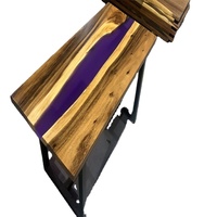 Table à manger en résine époxy haut de gamme, design Océan, en bois massif, pour restaurant, table en résine époxy OEM