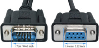 Simcom DB9 macho a DB15 hembra COM RS232 RJ11 4P4C Cable serie Conectores D-Sub