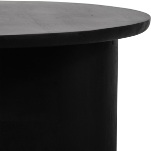 Tavolino da Caffè Rotondo in Legno Moderno, Finitura in Legno di Mango Massiccio, Arredamento per Soggiorno - Product Image 6