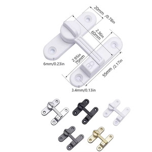 Cerradura Unidireccional de Alta Calidad de Aleación de Zinc para Puertas Corredizas, Pestillos de 90 Grados para Puertas de Madera - Product Image 3