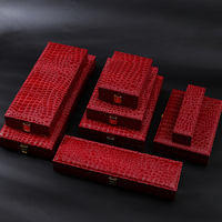 Nouvel ensemble de bijoux 2026, coffret de luxe en MDF avec boîte en tissu suédé