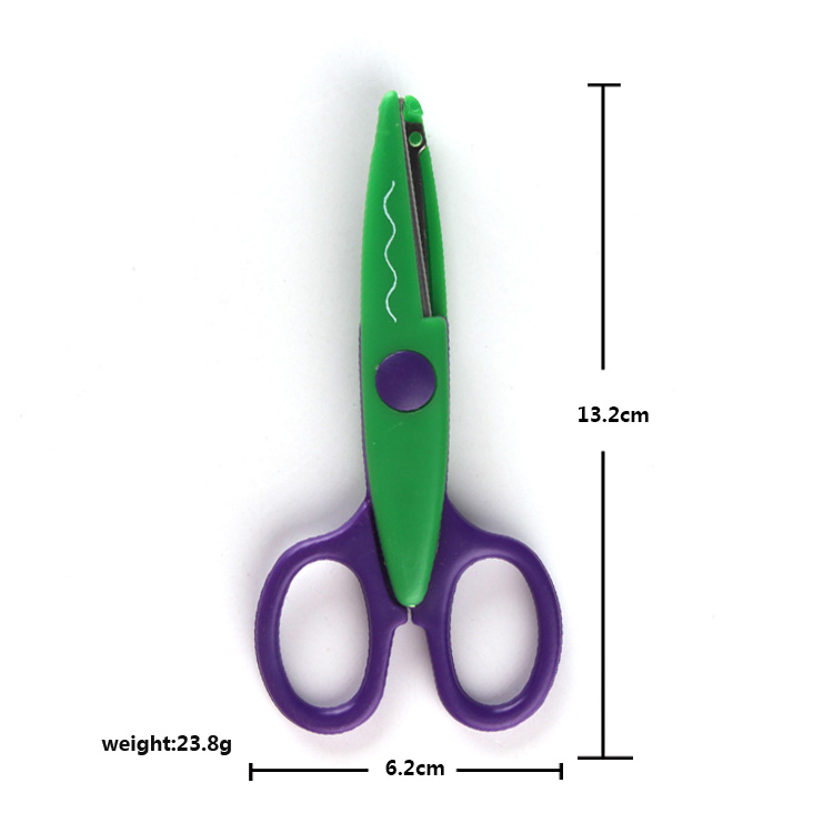 Safety kid plastic scissor DIY craft zigzag scissors for paper cutting