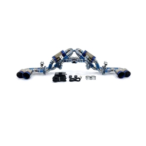 Sistema de escape Catback de titanio MPER para <span class=keywords><strong>Ferrari</strong></span> <span class=keywords><strong>F430</strong></span> 4.3L, titanio grado T304, alto flujo, reducción de peso, Plug and Play - Product Image 1