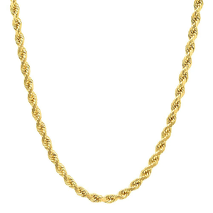 سلاسل ذهبية بالجملة 2 مم 3 مم 4 مم 5 مم، قلادة سلسلة حبل مطلية بالذهب عيار 18 قيراط - Product Image 6