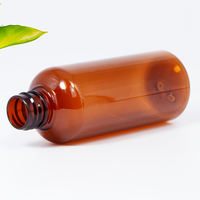 Bouteille en plastique ronde transparente personnalisable de 100 ml en PET pour spray corporel, nettoyant visage et huile essentielle avec couleur personnalisée