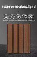 Panneau mural WPC écologique Great Wall, revêtement extérieur imperméable en bois-plastique, panneau mural cannelé