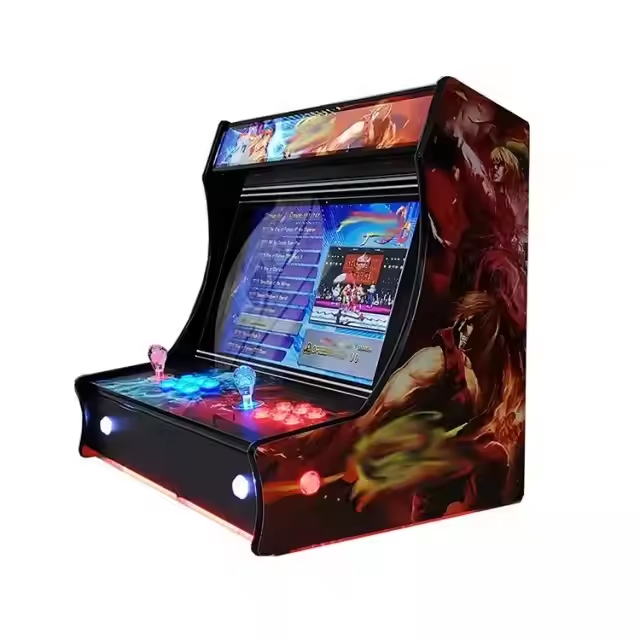 Classic Arcade Game Cabinet 2 Player Coin Operated Fighting Game Multi-function Durable with Spanish Japanese English Languages