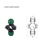 Raccords de compression Irriplast PP, colliers de serrage, joints de plomberie pour tuyaux HDPE, pour l'irrigation et l'alimentation en eau