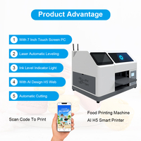 Imprimante alimentaire A4 pour l'impression sur papier sucre et découpe automatique, prise en charge du scan de code QR et du téléchargement d'images, imprimante jet d'encre pour gâteaux et biscuits