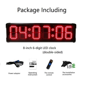 HH สองด้าน: MM:SS รูปแบบนาฬิกาจับเวลาการแข่งขันกลางแจ้งกันน้ำ IP65มัลติฟังก์ชั่นับถอยหลัง8นิ้วจับเวลามาราธอนดิจิตอล - Product Image 5