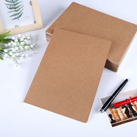 Carnet cadeau en papier kraft Ikeyword B5 avec reliure cousue pour étudiants, design minimaliste, pages vierges, lignées horizontales et quadrillées