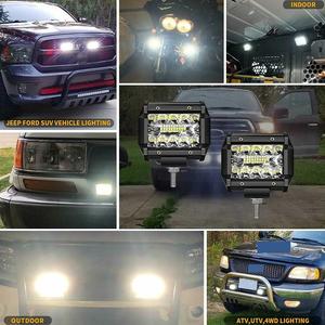 Barre lumineuse <span class=keywords><strong>LED</strong></span> tout-terrain 4 pouces 60W 12V 24V 6000K, phare antibrouillard carré, projecteur <span class=keywords><strong>LED</strong></span> pour voiture, camion, bateau, SUV, VTT, tracteur - Product Image 6