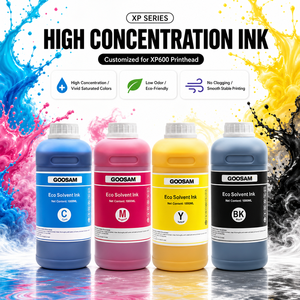 Tinta ECO Solvente CMYK de Alta Concentración y Fórmula Estable GOOSAM, 1000ml, para XP600, Producción en Masa de Alto Volumen Personalizada - Product Image 1