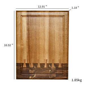 Ensemble de planche à découper de bloc de boucher en bois mélangé de noyer d'acacia de haute qualité nouveau design - Product Image 5