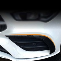Autocollant de garniture extérieure pour aérateur avant en ABS noir brillant et motif carbone pour Mercedes CLA C118 X118 2021+